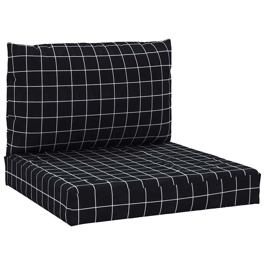 Vidaxl Pallet Cushions 2 Stedascase Modello Oxford Fabric nero