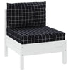 Cuscini per pallet VidaXL 2 pezzi in tessuto oxford con motivo a rombi nero