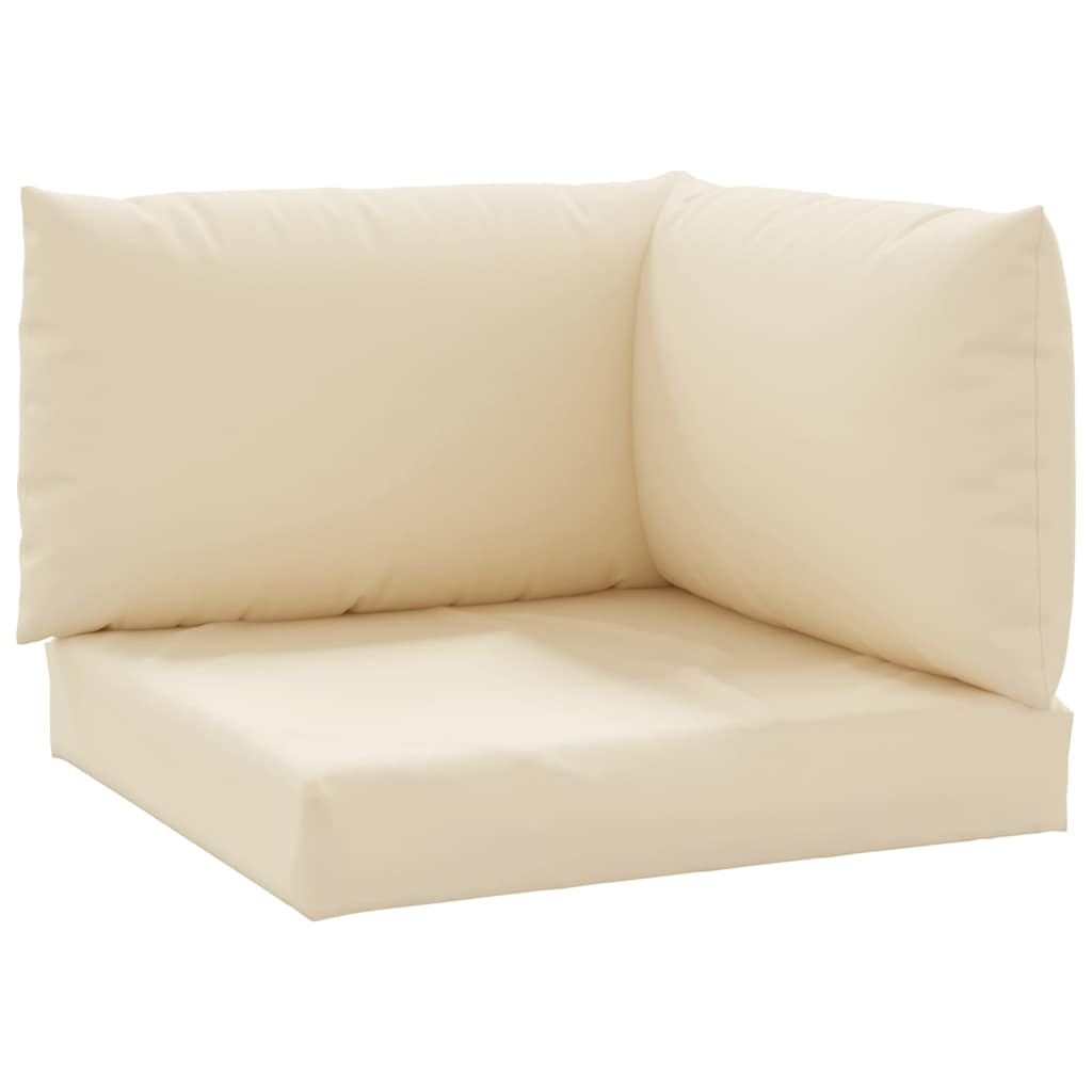 Cojines de paleta Vidaxl 3 st oxford tela beige