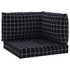 Vidaxl Pallet Cushions 3 Stedcase Pattern Oxford Fabric Black