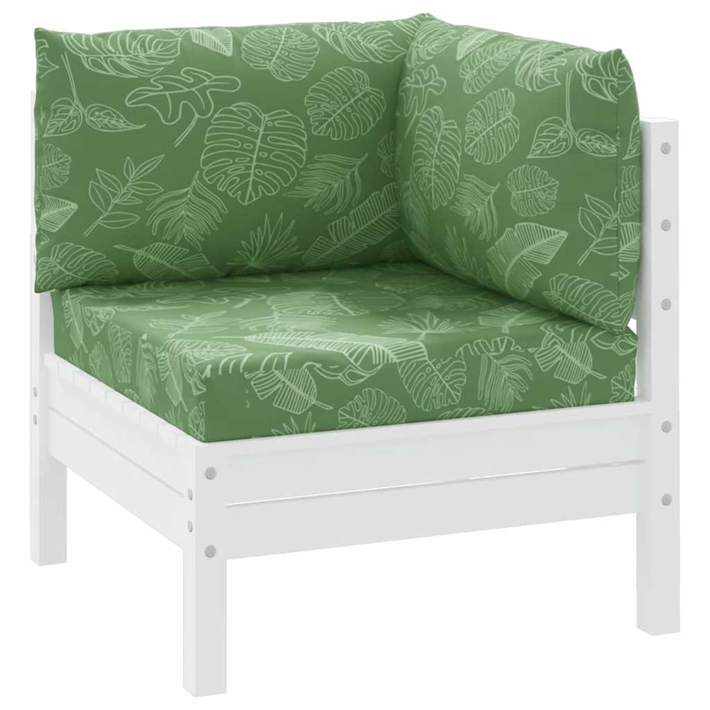 Cuscini di pallet Vidaxl 3 ST Modello fogliare Oxford tessuto