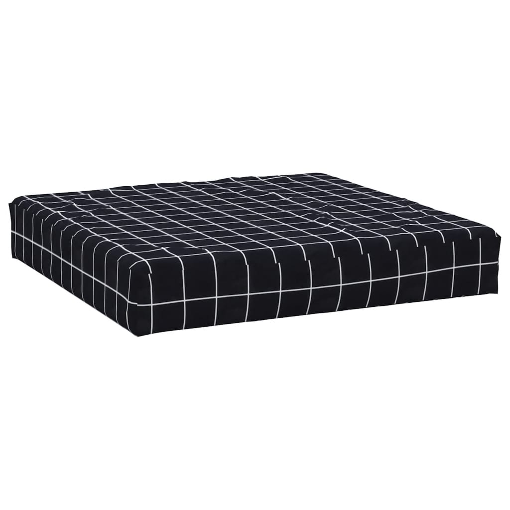 Vidaxl Pallet Cuscino controllato 60x60x8 cm tessuto oxford nero