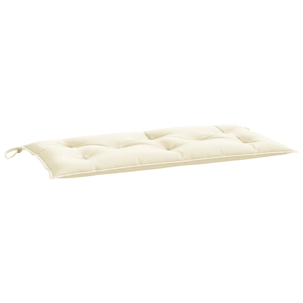 Vidaxl Garden Banch Cushion 110x50x7 cm in tessuto Oxford Crèmewit