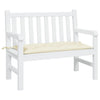 Vidaxl Garden Banch Cushion 110x50x7 cm in tessuto Oxford Crèmewit