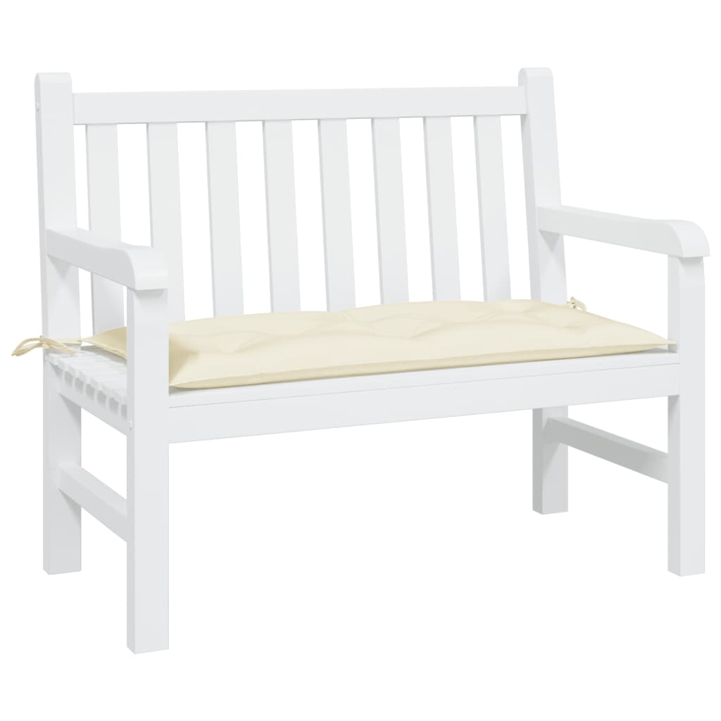 Vidaxl Garden Banch Cushion 110x50x7 cm in tessuto Oxford Crèmewit
