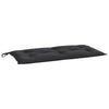 Vidaxl Garden Bench Cushion 110x50x7 cm tessuto oxford nero