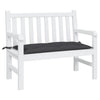 Vidaxl Garden Bench Cushion 110x50x7 cm tessuto oxford nero