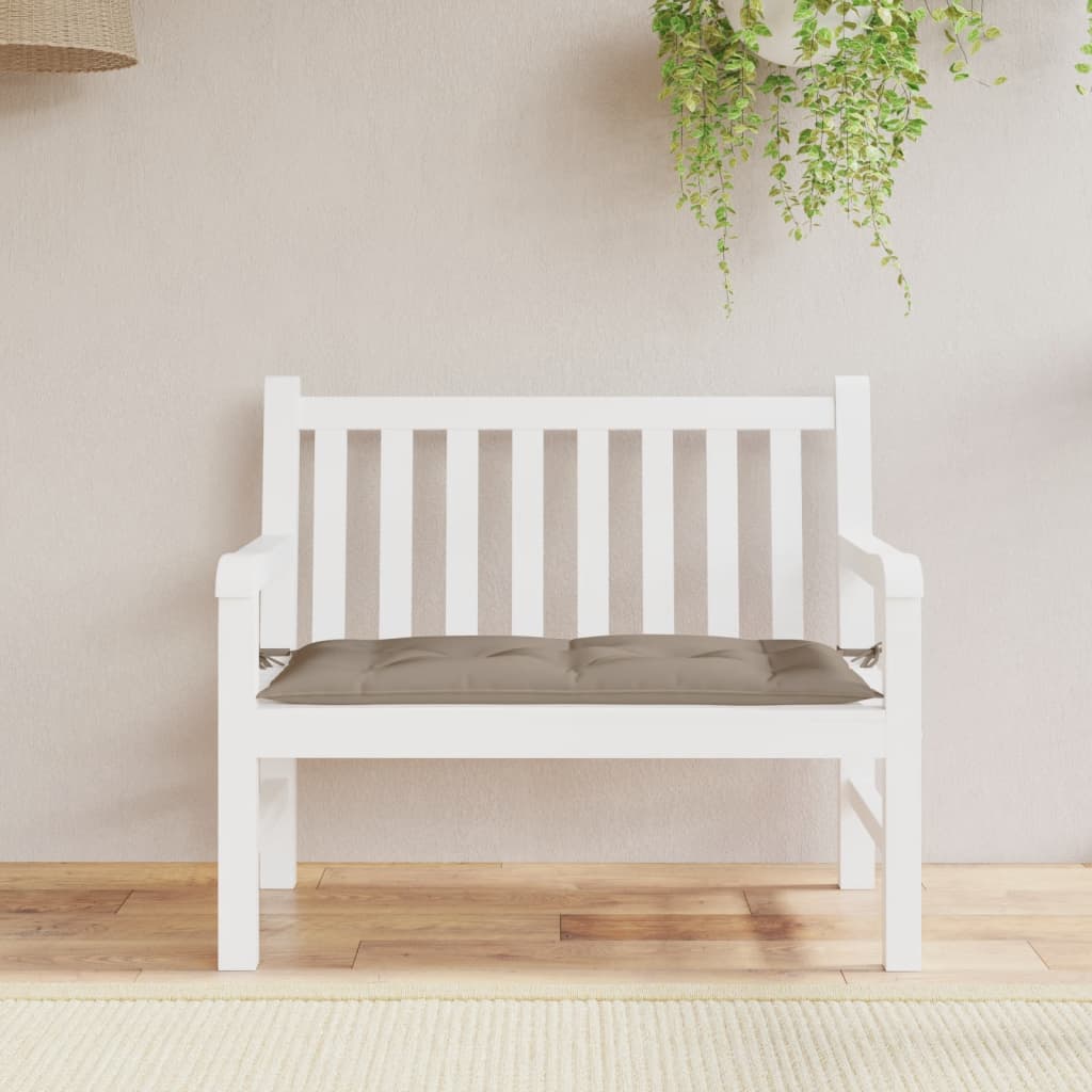 Vidaxl Garden Banch Cushion 110x50x7 cm Tessuto Oxford Taupe