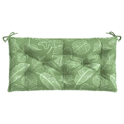 VidaXL Garden bench cushion leaf pattern 110x50x7 cm fabric