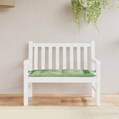 VidaXL Garden bench cushion leaf pattern 110x50x7 cm fabric