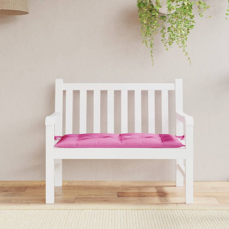 Vidaxl Garden Bench Cushion 110x50x7 cm tessuto rosa