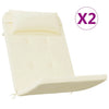 Cuscini da sedia Vidaxl 2 St Adirondack Oxford Fabric Crème Crème
