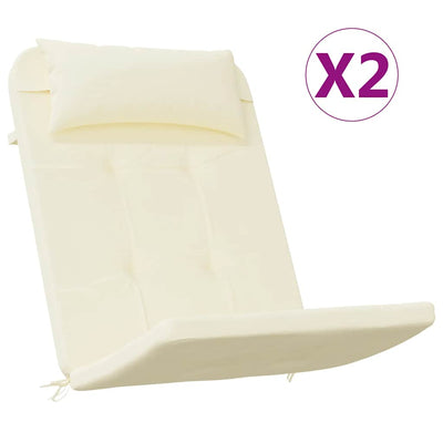 Cojines de silla Vidaxl 2 St Adirondack Oxford Fabric Crème inteligente