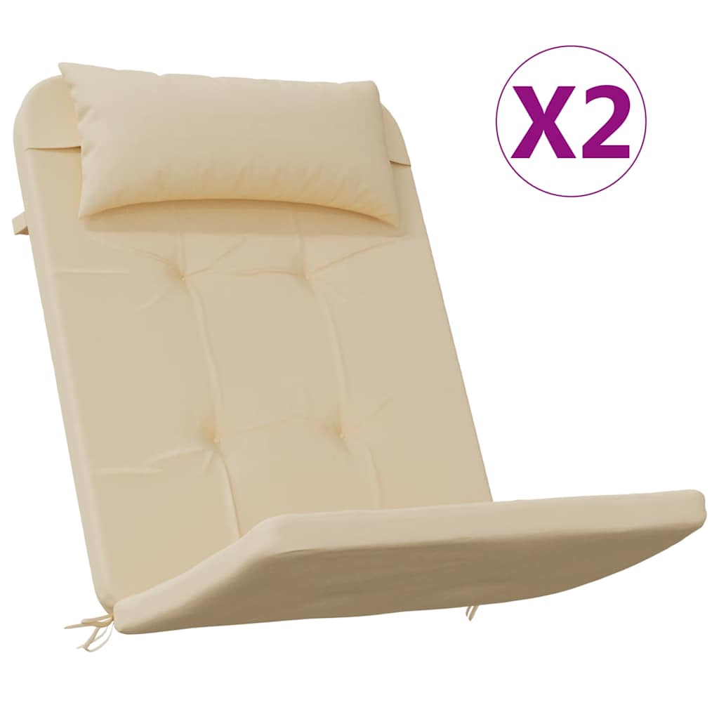 Cuscini per sedia VidaXL 2 pezzi in tessuto adirondack oxford beige