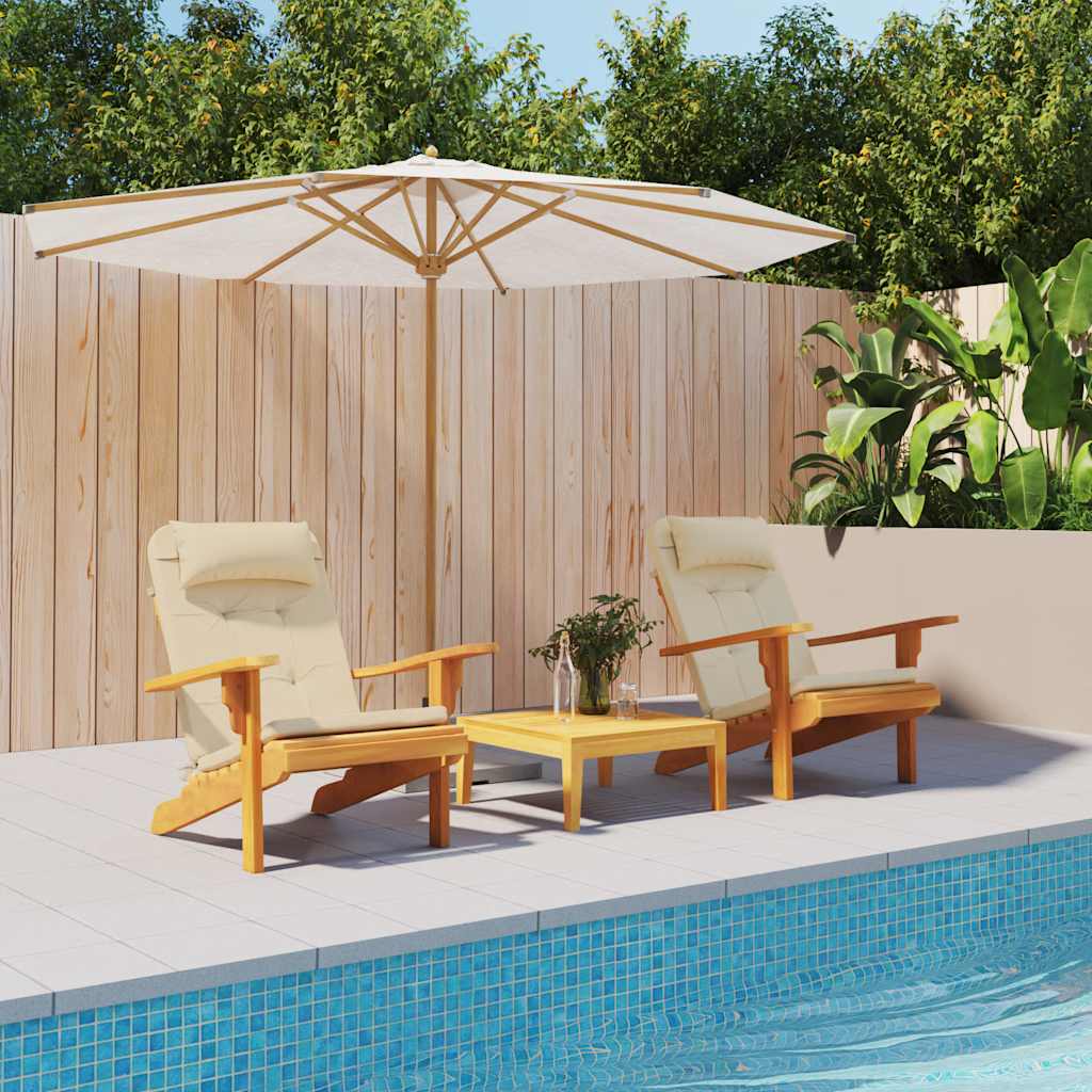 VidaXL cojines de silla 2 piezas tela oxford adirondack beige