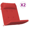 Cuscini per sedia VidaXL 2 pezzi in tessuto adirondack oxford rosso