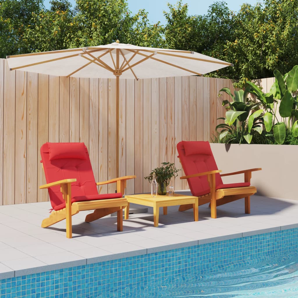 Cuscini per sedia VidaXL 2 pezzi in tessuto adirondack oxford rosso