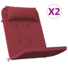 Cuscini per sedia VidaXL 2 pezzi in tessuto adirondack oxford rosso vino