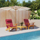 Cuscini per sedia VidaXL 2 pezzi in tessuto adirondack oxford rosso vino