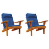 Vidaxl stoelkussens effen 2 pcs blauw 58 x 77 x 4,5 cm oxford stof