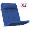 Cuscini per sedia Vidaxx tinta unita 2 pezzi blu 58 x 77 x 4,5 cm tessuto oxford
