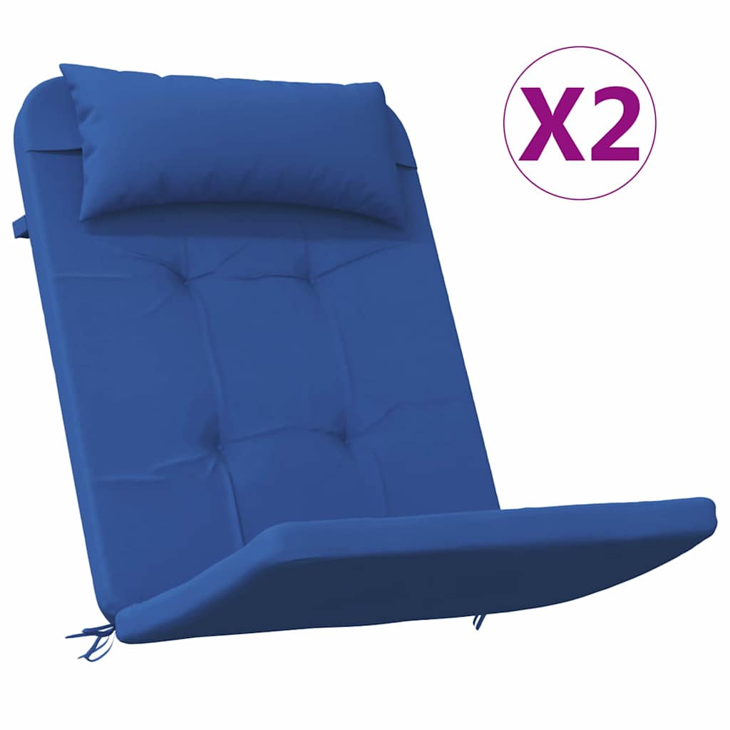 Cuscini per sedia Vidaxx tinta unita 2 pezzi blu 58 x 77 x 4,5 cm tessuto oxford
