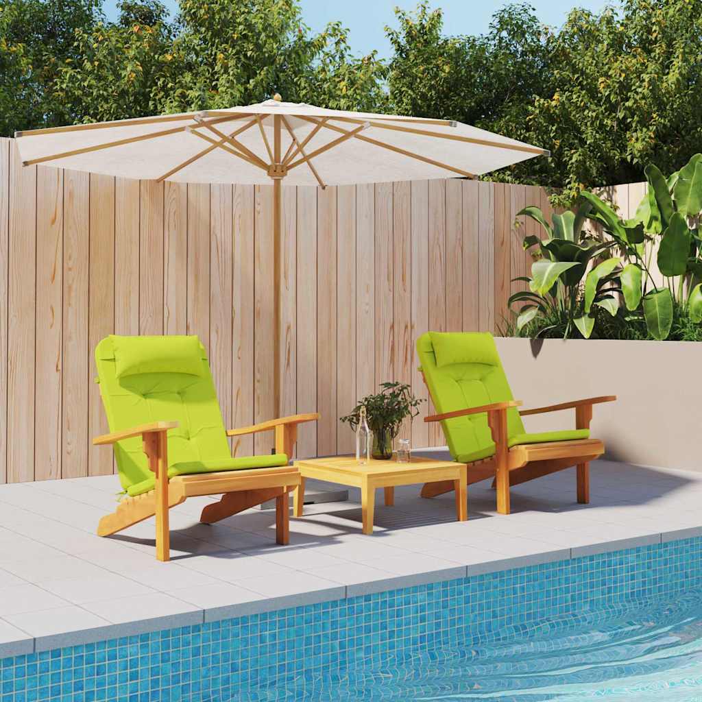 VidaXL cuscini per sedia 2 pezzi verde brillante 58 x 77 x 4,5 cm tessuto oxford