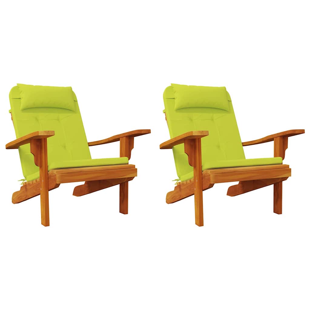 VidaXL cojines para silla 2 piezas verde brillante 58 x 77 x 4,5 cm tela oxford