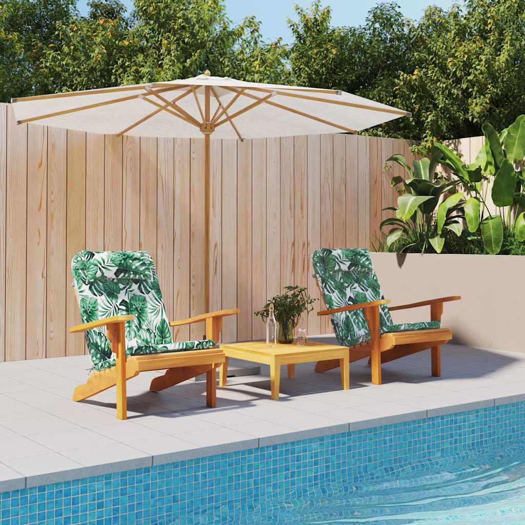 Cuscini per sedia Vidaxx 2 pezzi motivo foglie 58 x 77 x 4,5 cm tessuto oxford