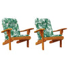 Cuscini per sedia Vidaxx 2 pezzi motivo foglie 58 x 77 x 4,5 cm tessuto oxford