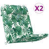 Vidaxl stoelkussens 2 pcs bladpatroon 58 x 77 x 4,5 cm oxford stof