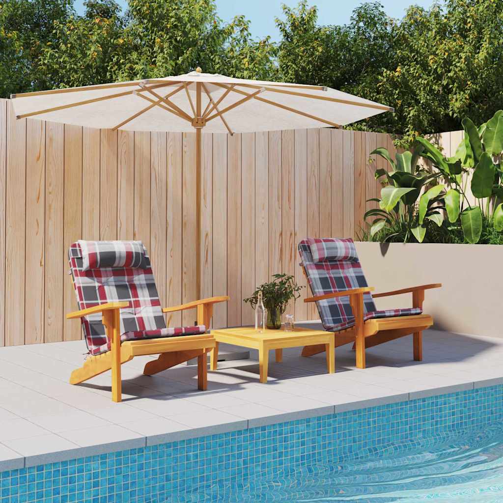 Vidaxx cojines de silla 2 piezas diamante rojo 58 x 77 x 4,5 cm tela oxford