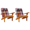 Vidaxx cojines de silla 2 piezas diamante rojo 58 x 77 x 4,5 cm tela oxford