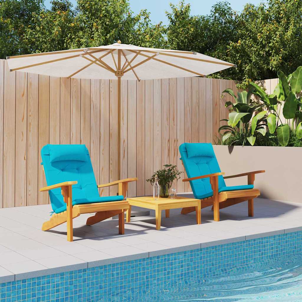 Vidaxl stoelkussens effen 2 pcs turquoise 58 x 77 x 4,5 cm oxford stof
