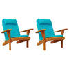 Vidaxl stoelkussens effen 2 pcs turquoise 58 x 77 x 4,5 cm oxford stof