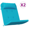 Vidaxl stoelkussens effen 2 pcs turquoise 58 x 77 x 4,5 cm oxford stof