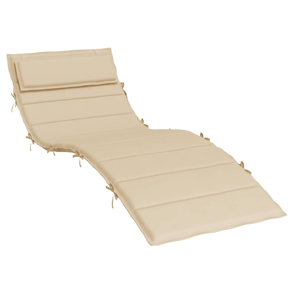 Vidaxl Lagger Cushion 180x60x3 cm Tessuto oxford beige