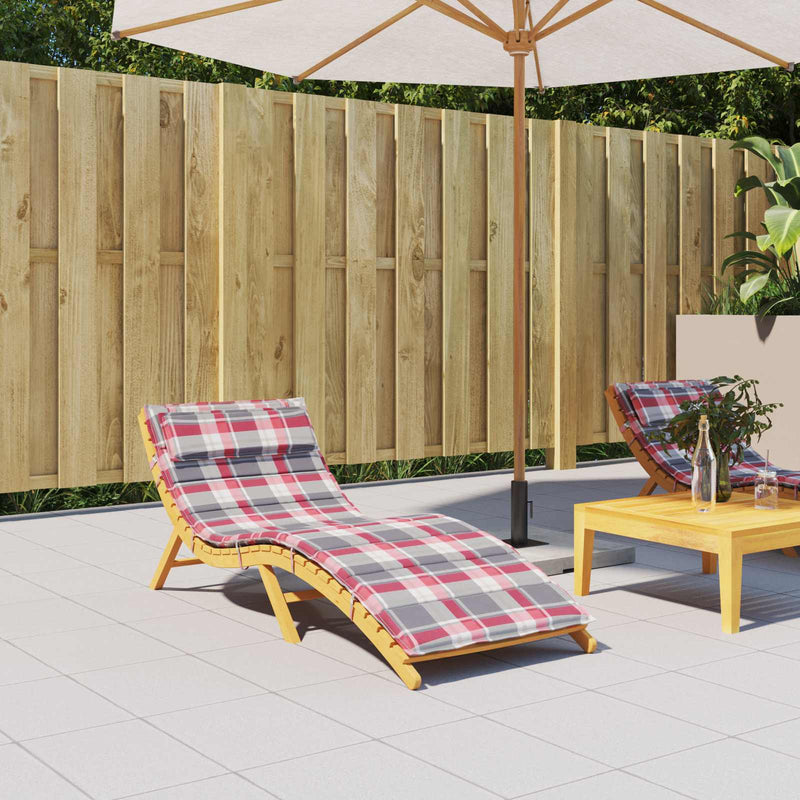 Vidaxl zon loungerkussen rood en grijs 178 x 60 x 4 cm oxford stof