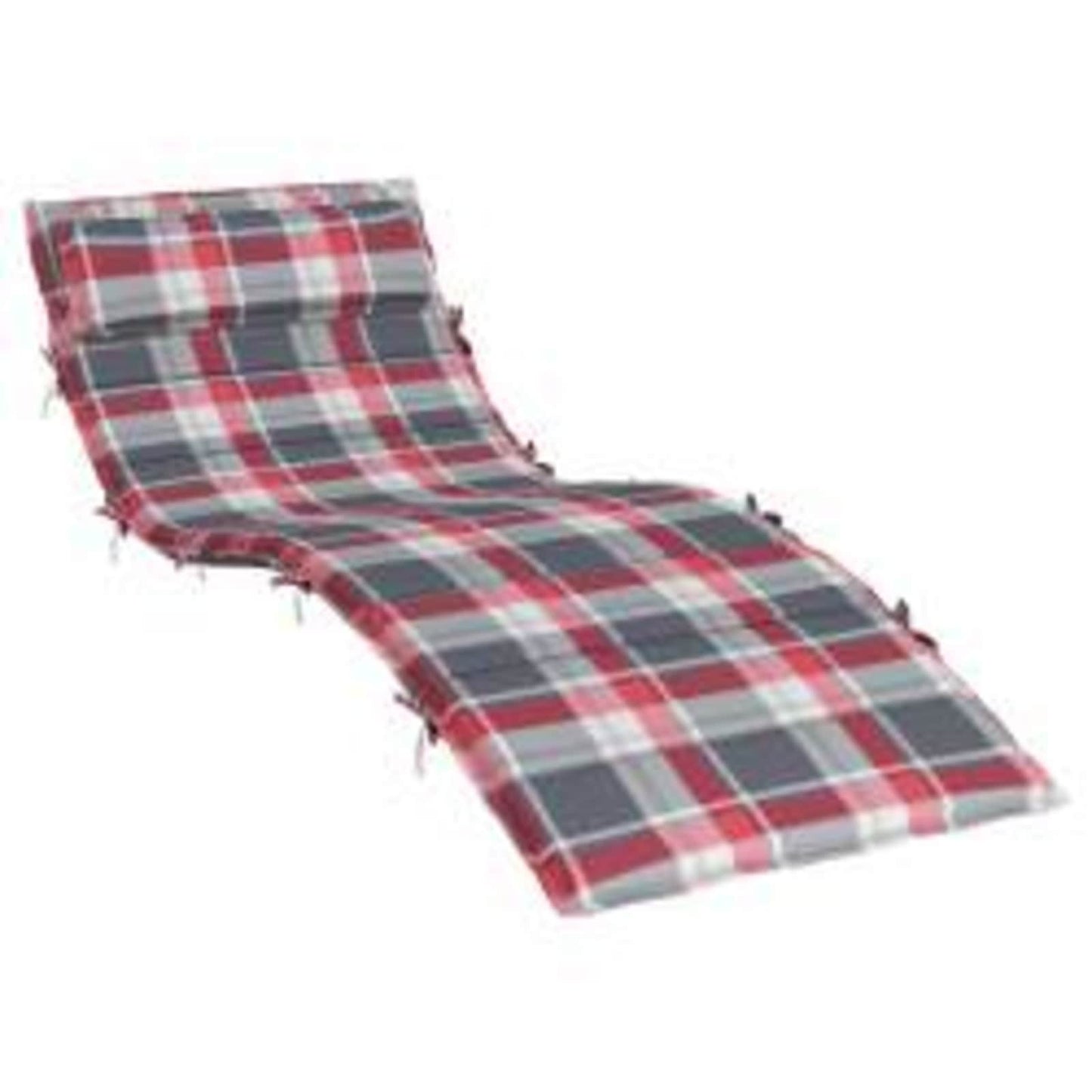 Vidaxl sun lounger cushion red and gray 178 x 60 x 4 cm oxford fabric