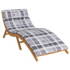 Vidaxl zon loungerkussen geruit grijs 178 x 60 x 4 cm oxford stof