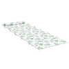 Vidaxl Cojín para tumbona blanco y verde 178 x 60 x 4 cm tela oxford
