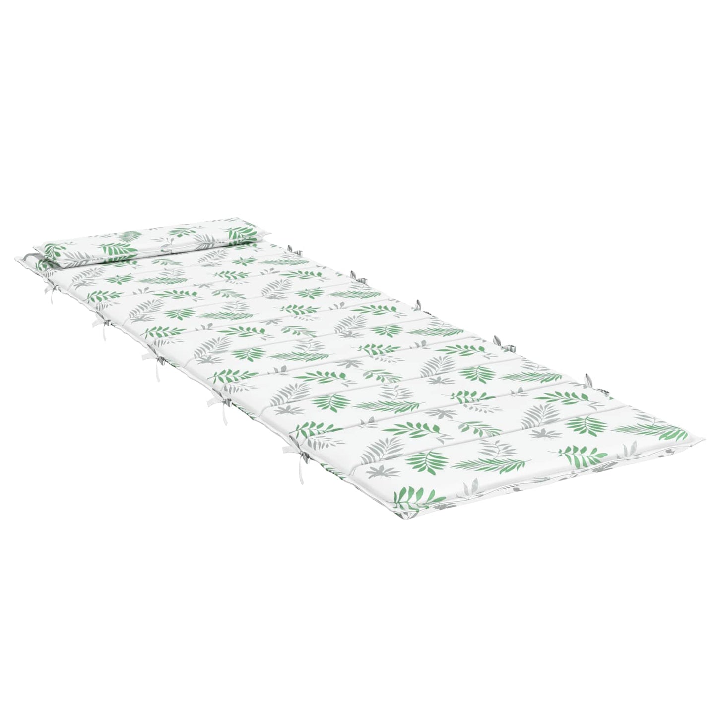 Vidaxl Cojín para tumbona blanco y verde 178 x 60 x 4 cm tela oxford