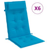 Cuscini di sedia Vidaxl 6 ST HIGH BETTURA OXFORD Blu