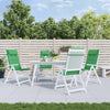 Cojines de silla de Vidaxl 4 st de alto oxford tela verde