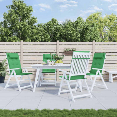 Cojines de silla de Vidaxl 4 st de alto oxford tela verde