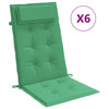 Cuscini di sedia Vidaxl 6 St High retro in tessuto Oxford verde