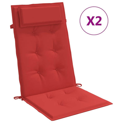 Cojines de silla de Vidaxl 2 st de la tela de oxford de espalda de alto