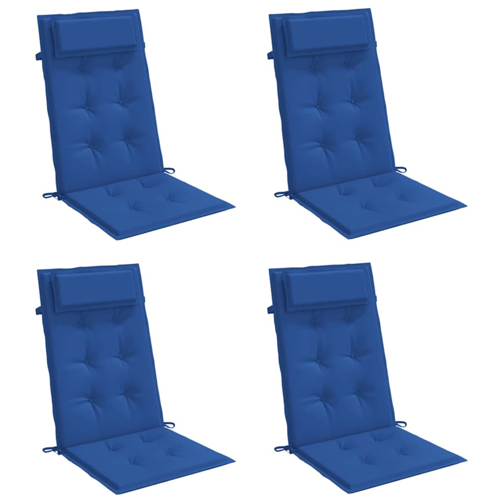 Cuscini da sedia Vidaxl 6 St High retro in tessuto Oxford blu reale