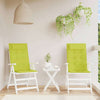 Cojines de silla de Vidaxl 2 st de la tela de oxford de espalda de altura verde brillante