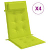 Cuscini di sedia Vidaxl 4 St High retro tessuto Oxford verde brillante